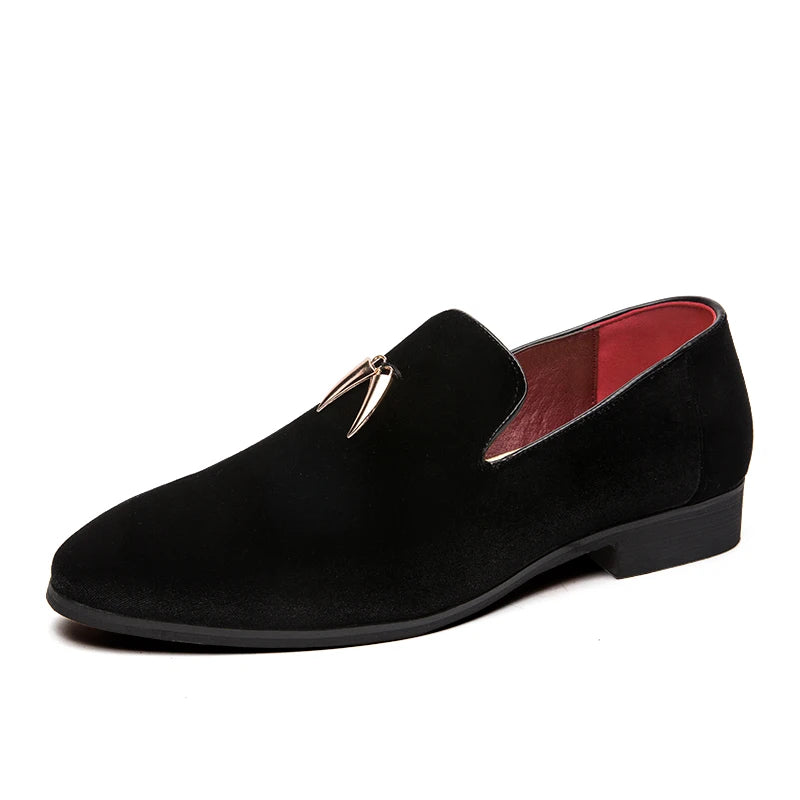 Handmade Men's Velvet Loafers