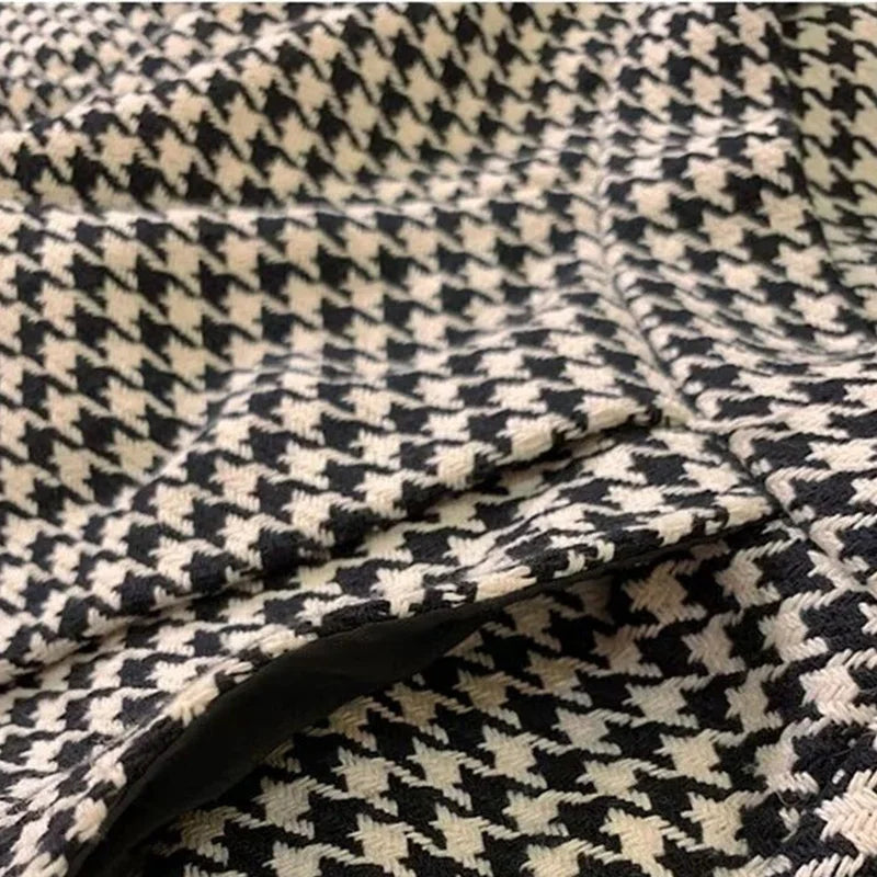 Autumn Fashion Houndstooth Wide Leg Trousers