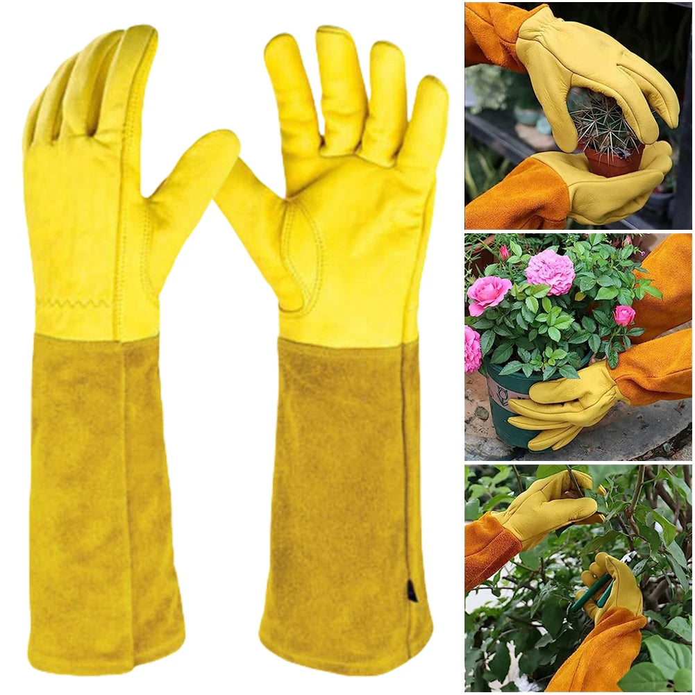 Genuine Leather Gardening Gloves