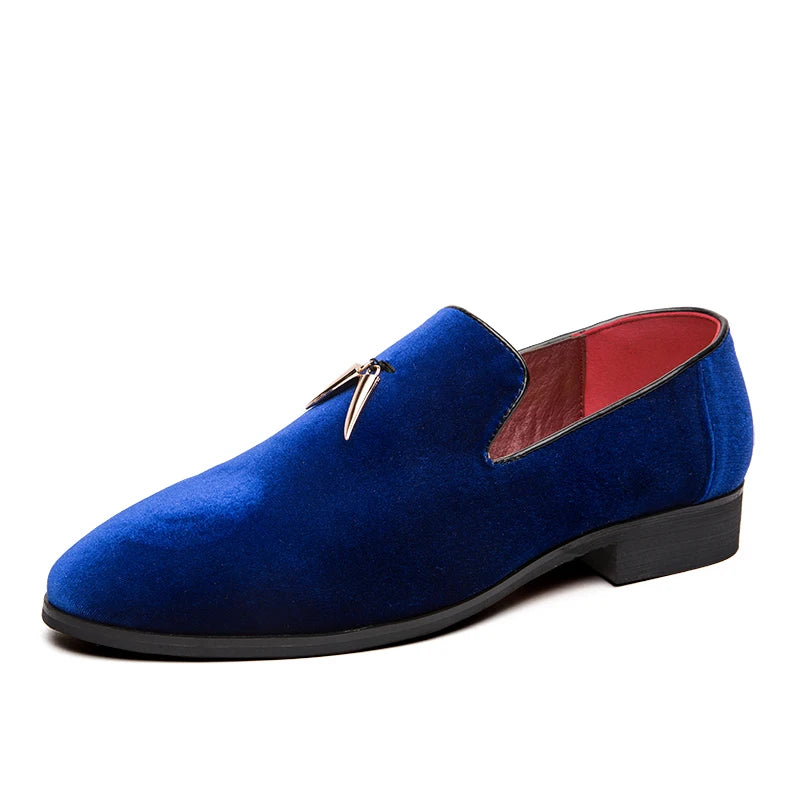 Handmade Men's Velvet  Loafers