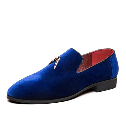 Handmade Men's Velvet  Loafers