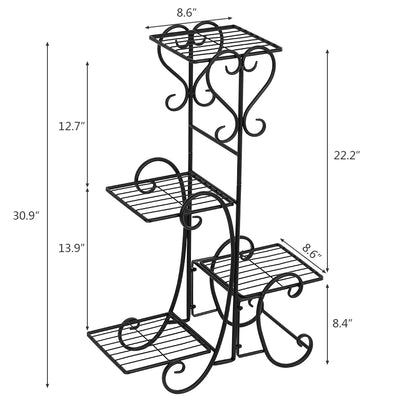 Decorative 4 Square Metal Stand