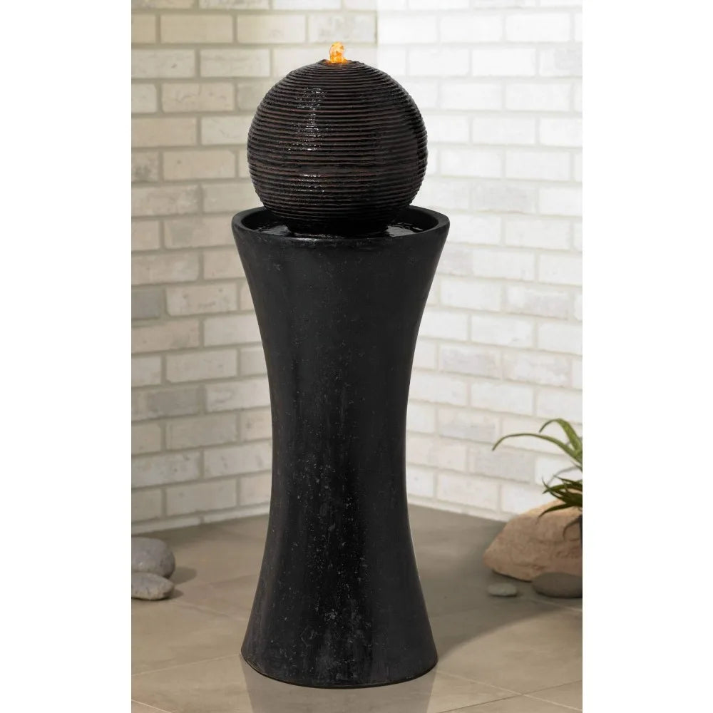 Modern Zen 30" High LED Light Bubbler Pillar