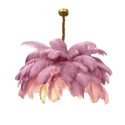 Opulent Feather Ceiling Chandelier