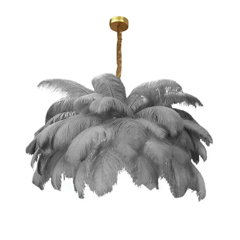 Opulent Feather Ceiling Chandelier