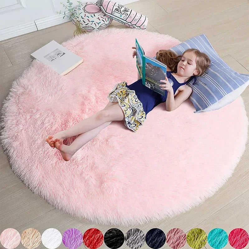 Super Soft Plush Round Mat