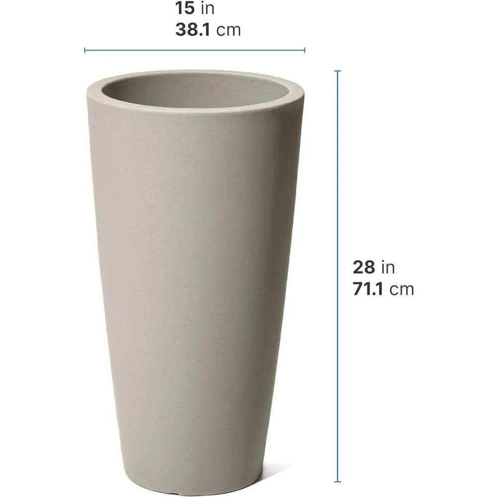 Tall Concrete Flowerpot