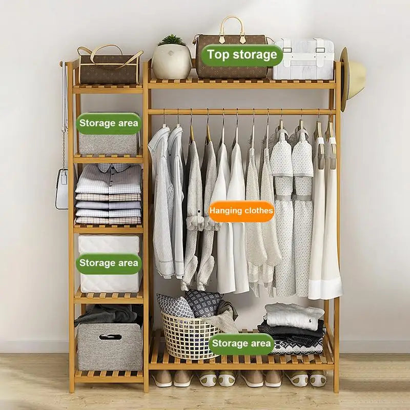 Hanging Clothes Stand with Storage