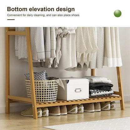 Hanging Clothes Stand with Storage