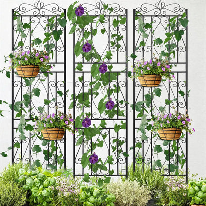 2PC Tall Metal Garden Lattice