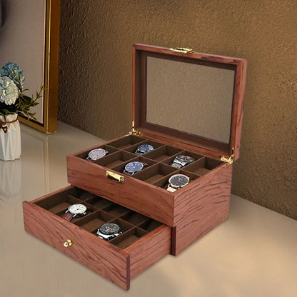 Exquisite Cherry Wood Time Piece Organizer