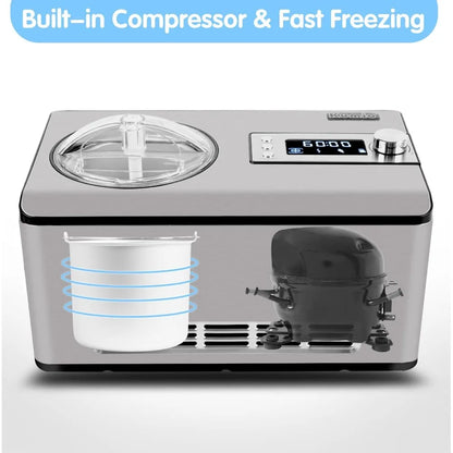 2.2-Quart Ice Cream Maker with Compressor