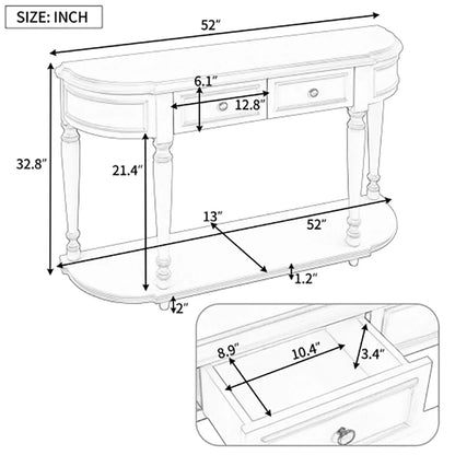 Nordic Curved Design Hallway Table