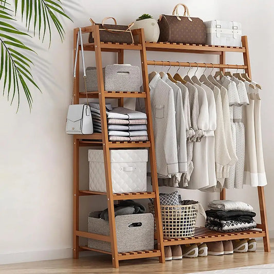 Hanging Clothes Stand with Storage