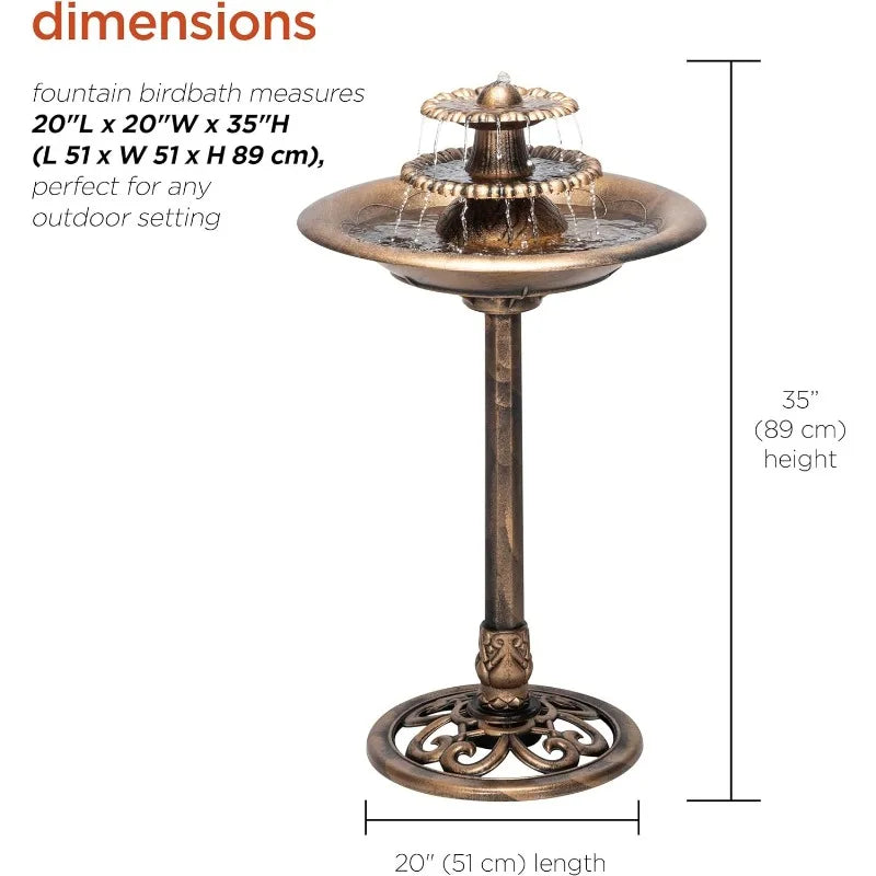 Stunning Bronze 3-Tiered Fountain