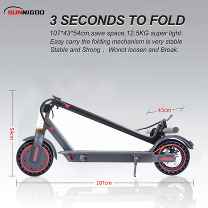 Electric Scooter 36V 10.4Ah 18.7MPH Escooter Kick Scooter Long Range 15-18miles Lightweight Scooter US Stock XBOT APP