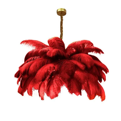 Opulent Feather Ceiling Chandelier