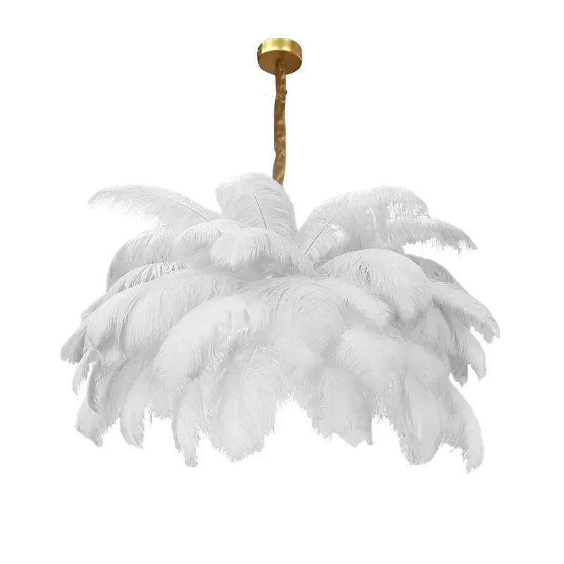 Opulent Feather Ceiling Chandelier