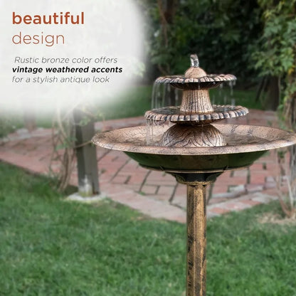 Stunning Bronze 3-Tiered Fountain