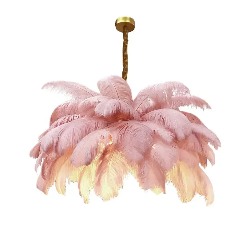 Opulent Feather Ceiling Chandelier