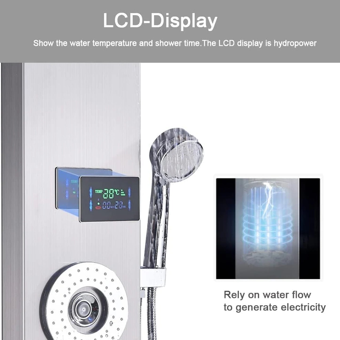 LED Digital Display Faucet Set